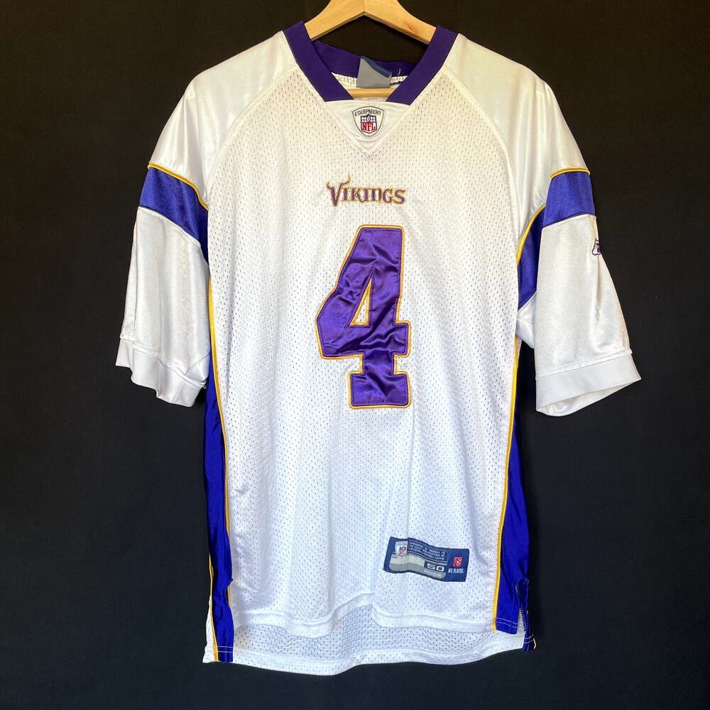 Vikings football Brett Favre players jersey‎ 50 reebok number 4 onfield genuine